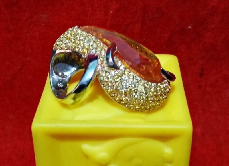 Inel de lux Fayed din argint cu citrin, 30,7gr.