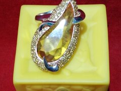 Inel de lux Fayed din argint cu citrin, 30,7gr