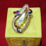 Inel de lux Fayed din argint cu citrin, 30,7gr